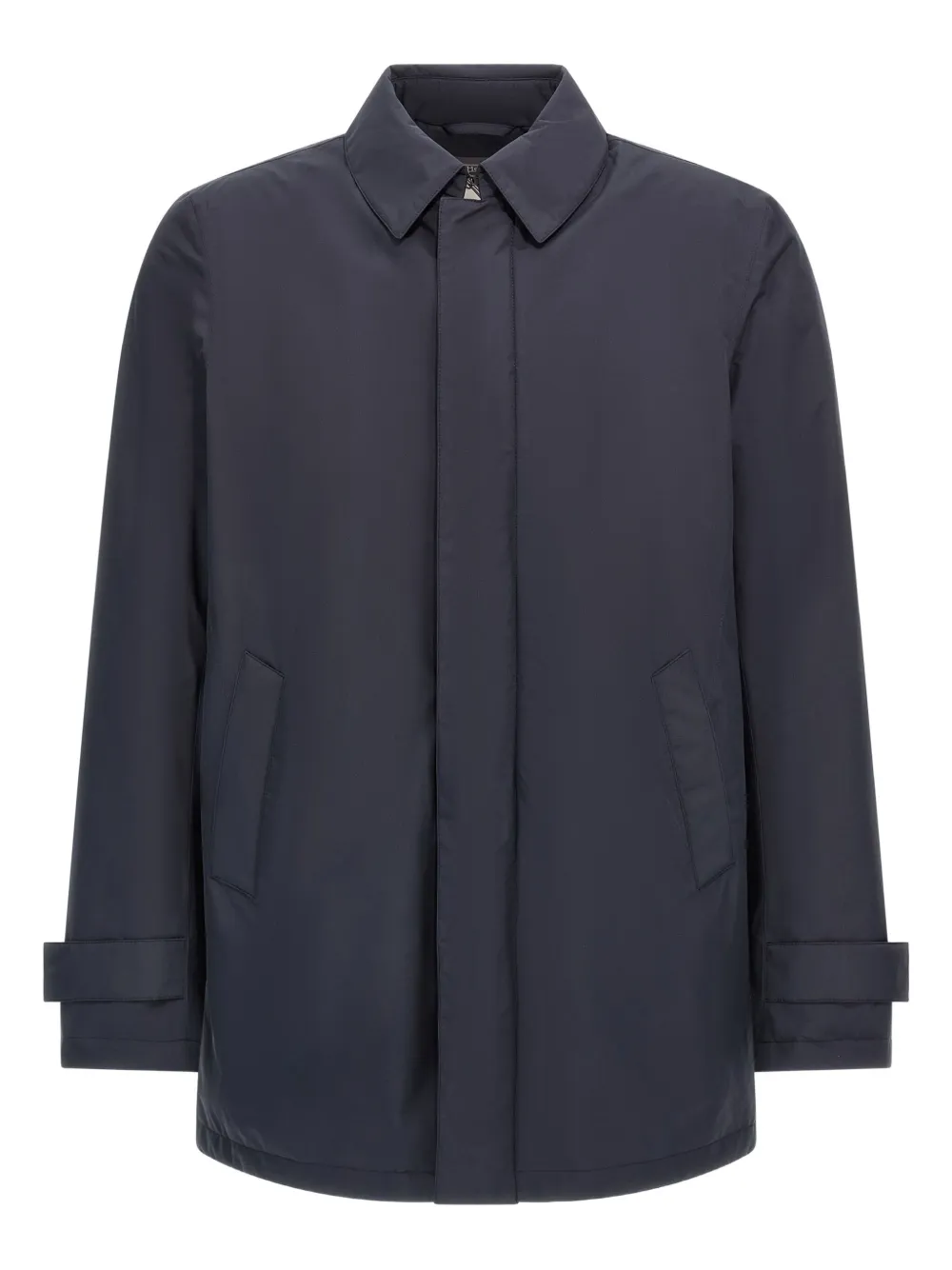 Herno detachable-hood parka coat Zwart