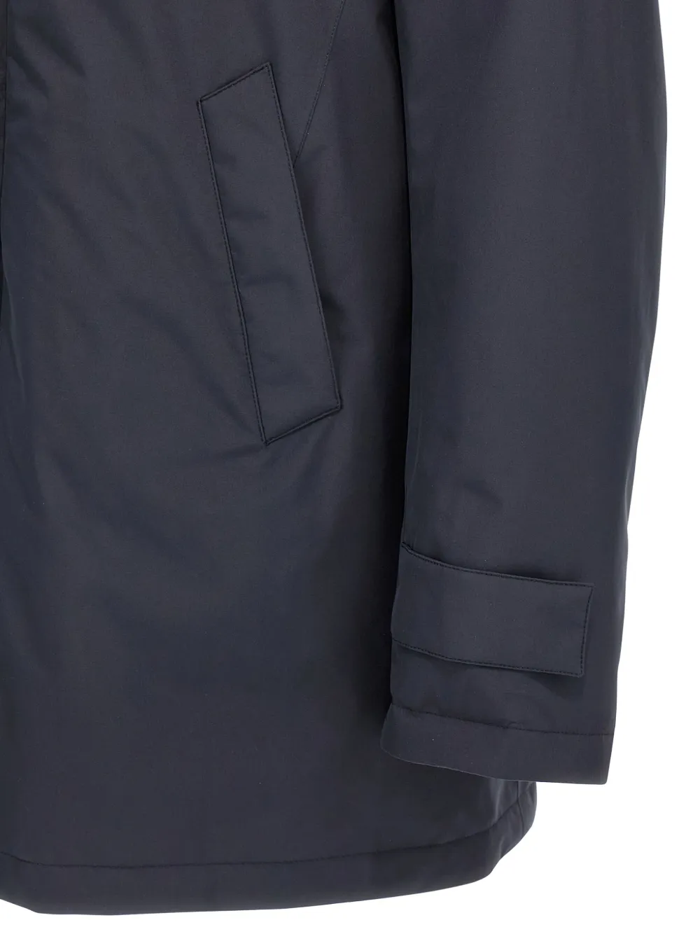 Herno detachable-hood parka coat Zwart