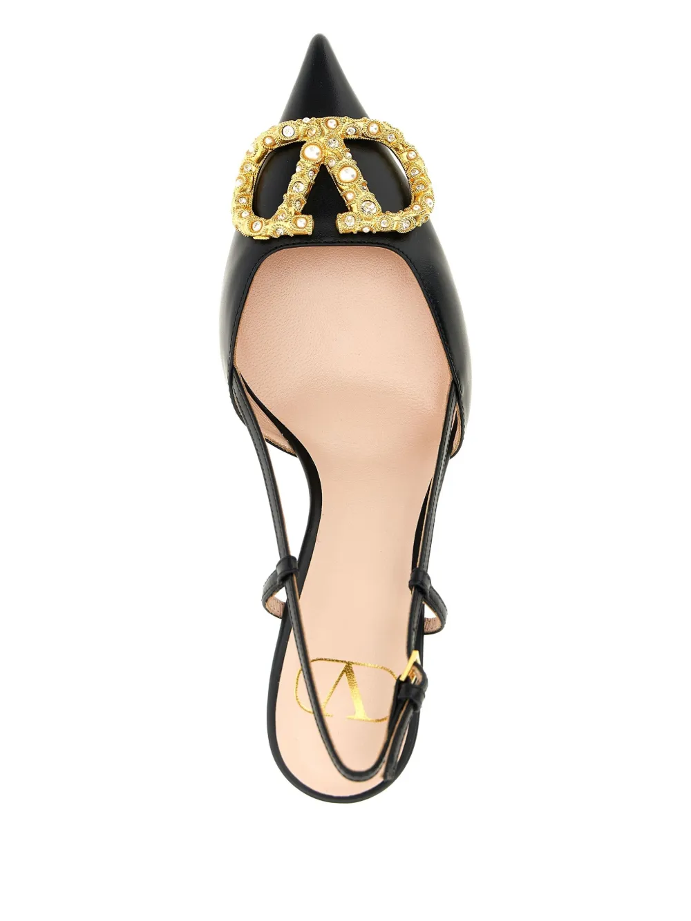 Valentino Garavani 80mm VLogo Signature slingback pumps Black
