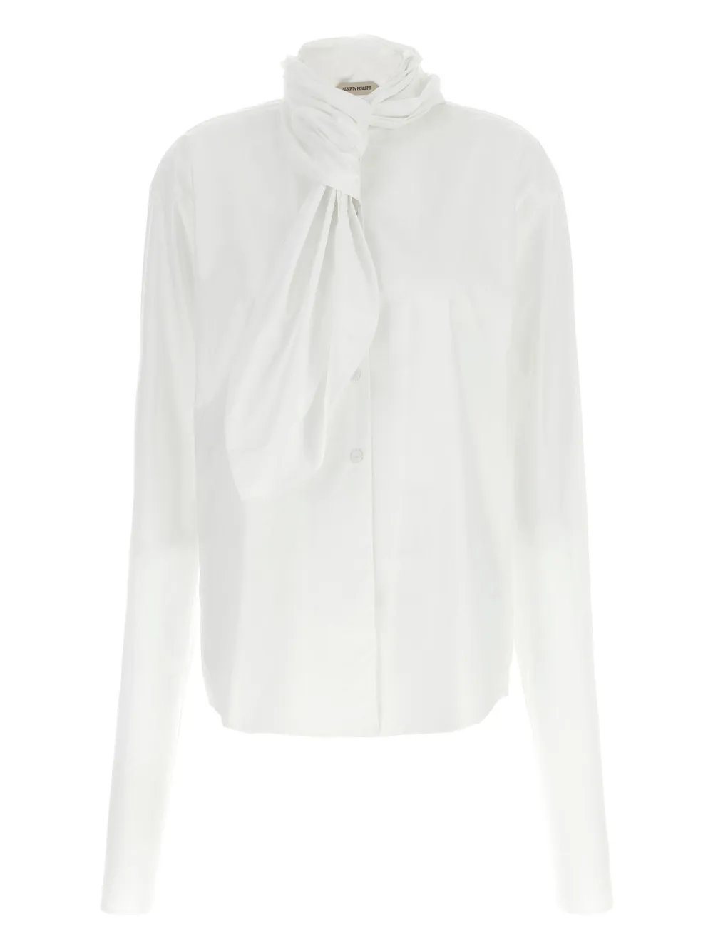 Alberta Ferretti lavallière-collar long-sleeves shirt Wit