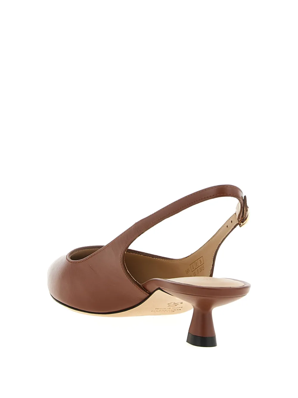 Stuart Weitzman 35mm Sculpt pointed-toe slingback pumps Brown