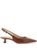 Stuart Weitzman 35mm Sculpt pointed-toe slingback pumps - Brown