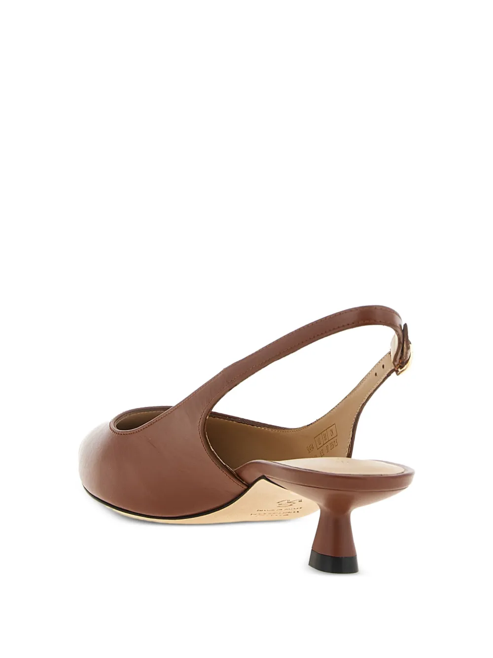 Stuart Weitzman 35mm Sculpt pointed-toe slingback pumps Brown