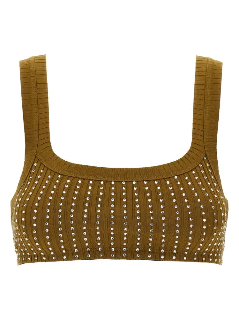 The Attico top con apliques de cristal