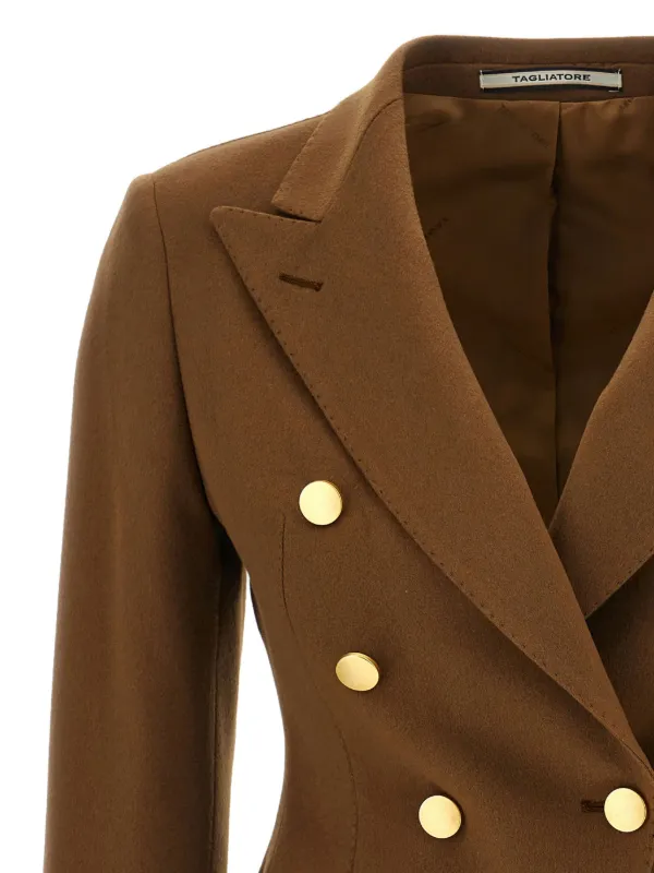 TAGLIATORE タリアトーレ ブラウン ダブル ジャケット ピークドラペル Tagliatore ピークドラペル ダブルジャケット | ブラウン