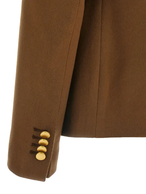 Tagliatore ピークドラペル ダブルジャケット | ブラウン