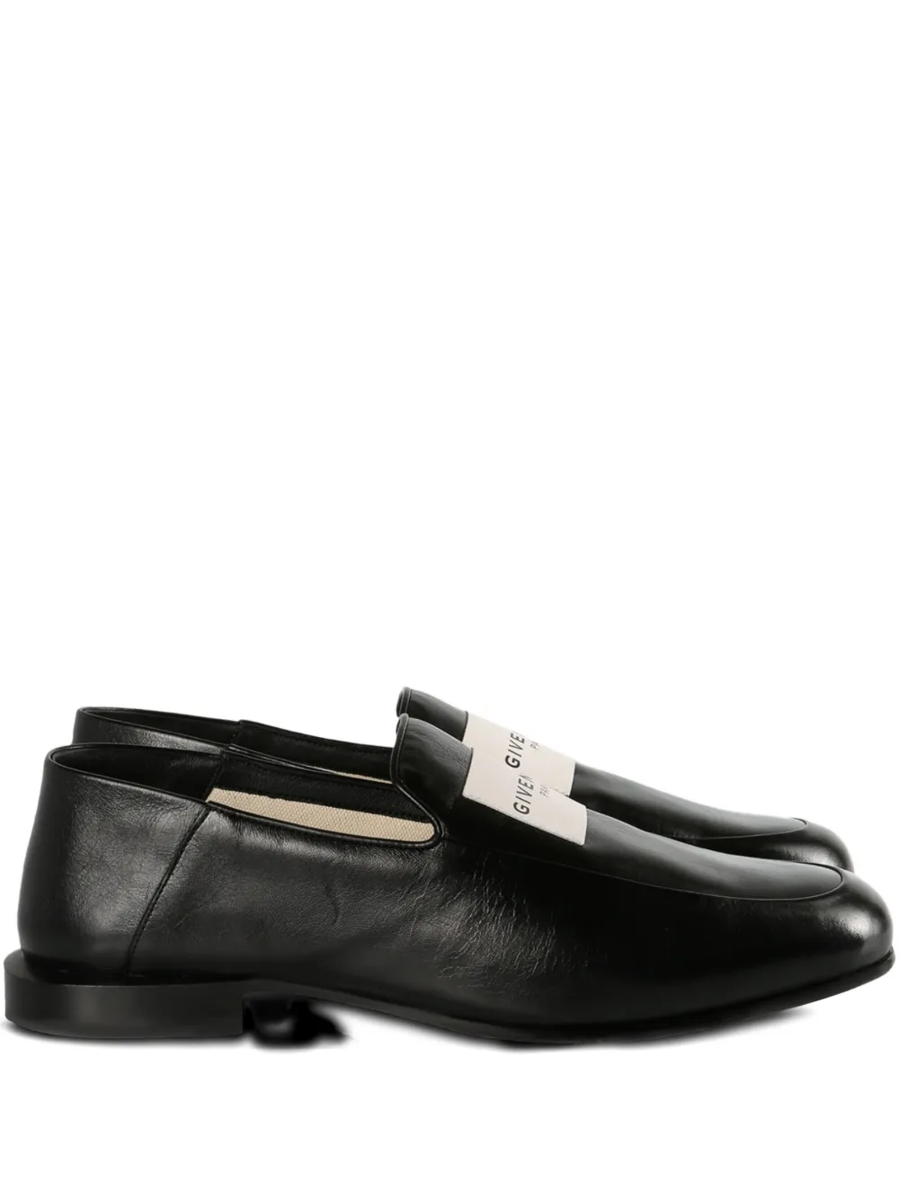 Givenchy logo-label leather loafers Black