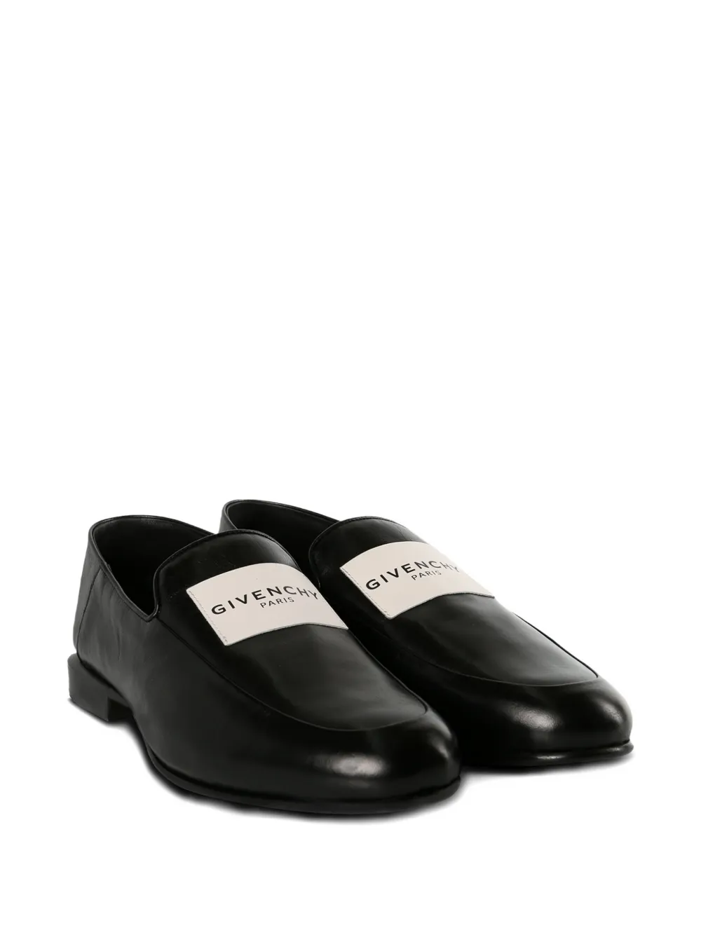 Givenchy logo-label leather loafers Black