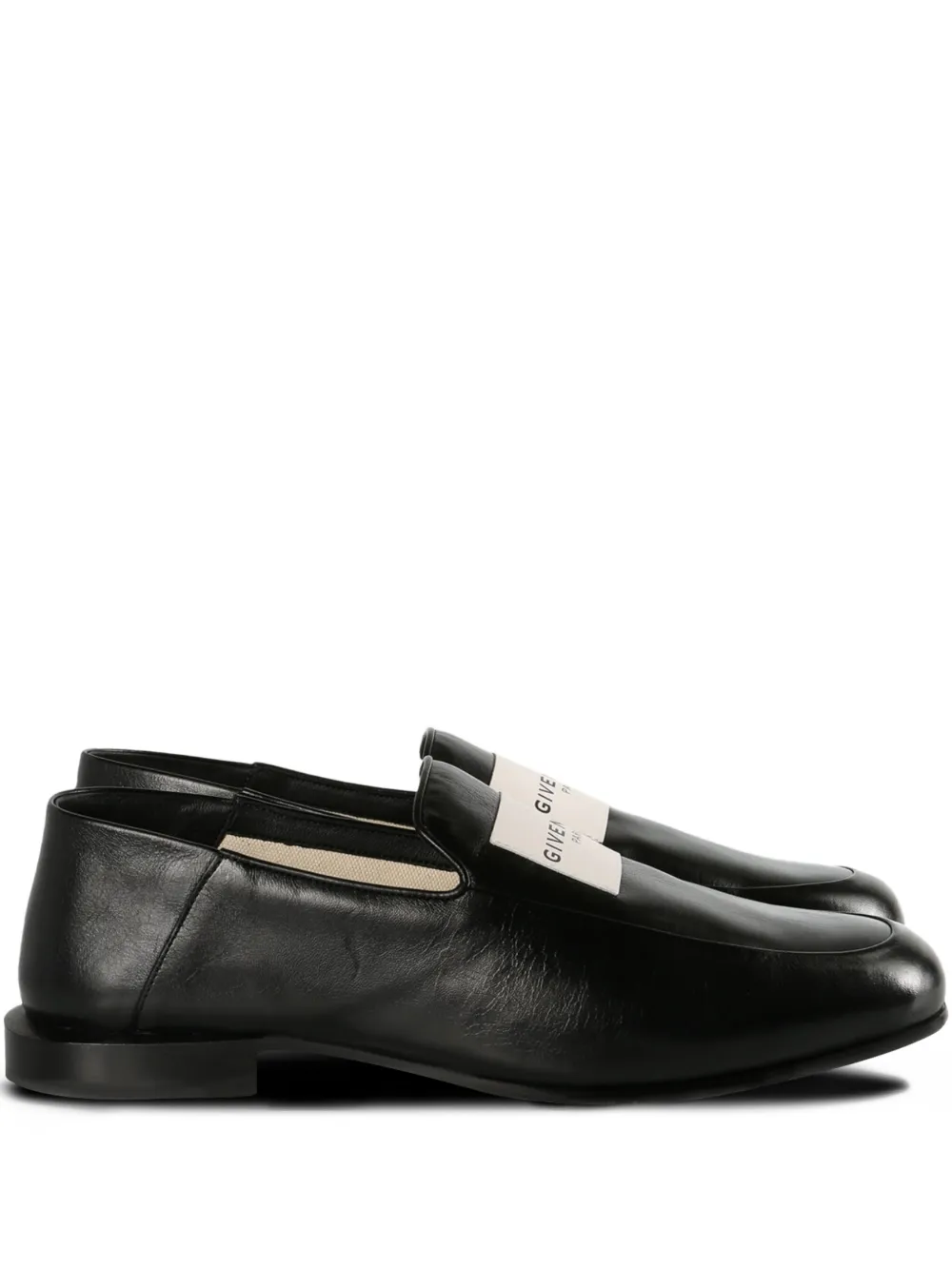 Givenchy logo-label leather loafers Black