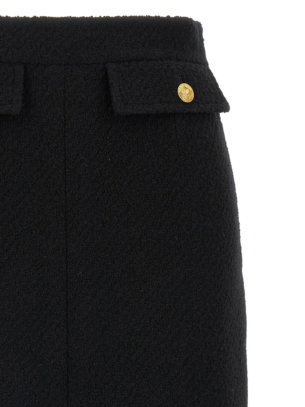 Chloé bouclé pocket midi skirt Zwart