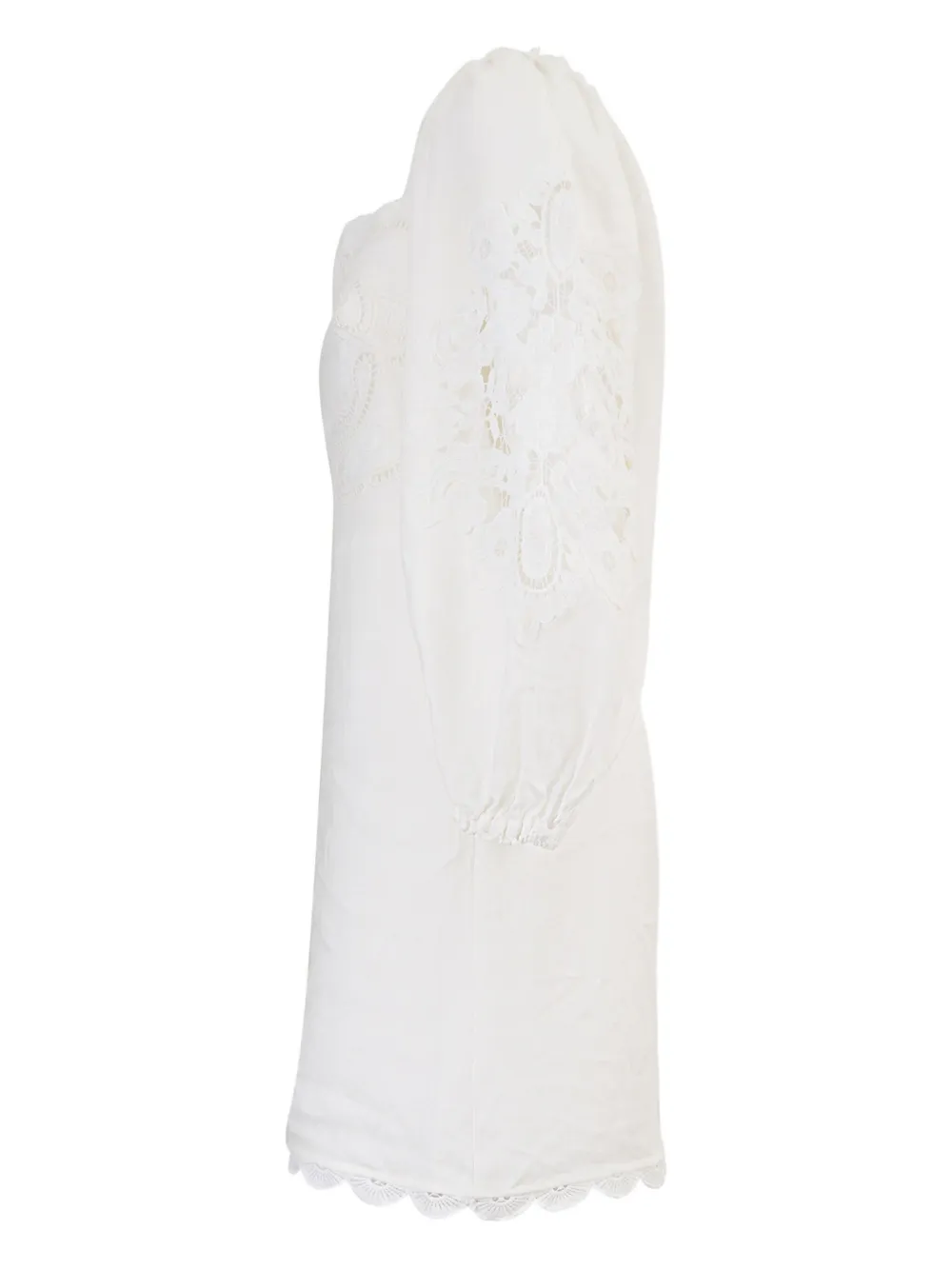FARM Rio embroidered puff-sleeve mini dress - ホワイト FARM Rio embroidered puff-sleeve mini dress - ホワイト