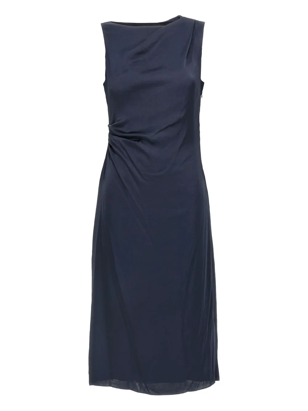 Theory draped midi dress Blauw