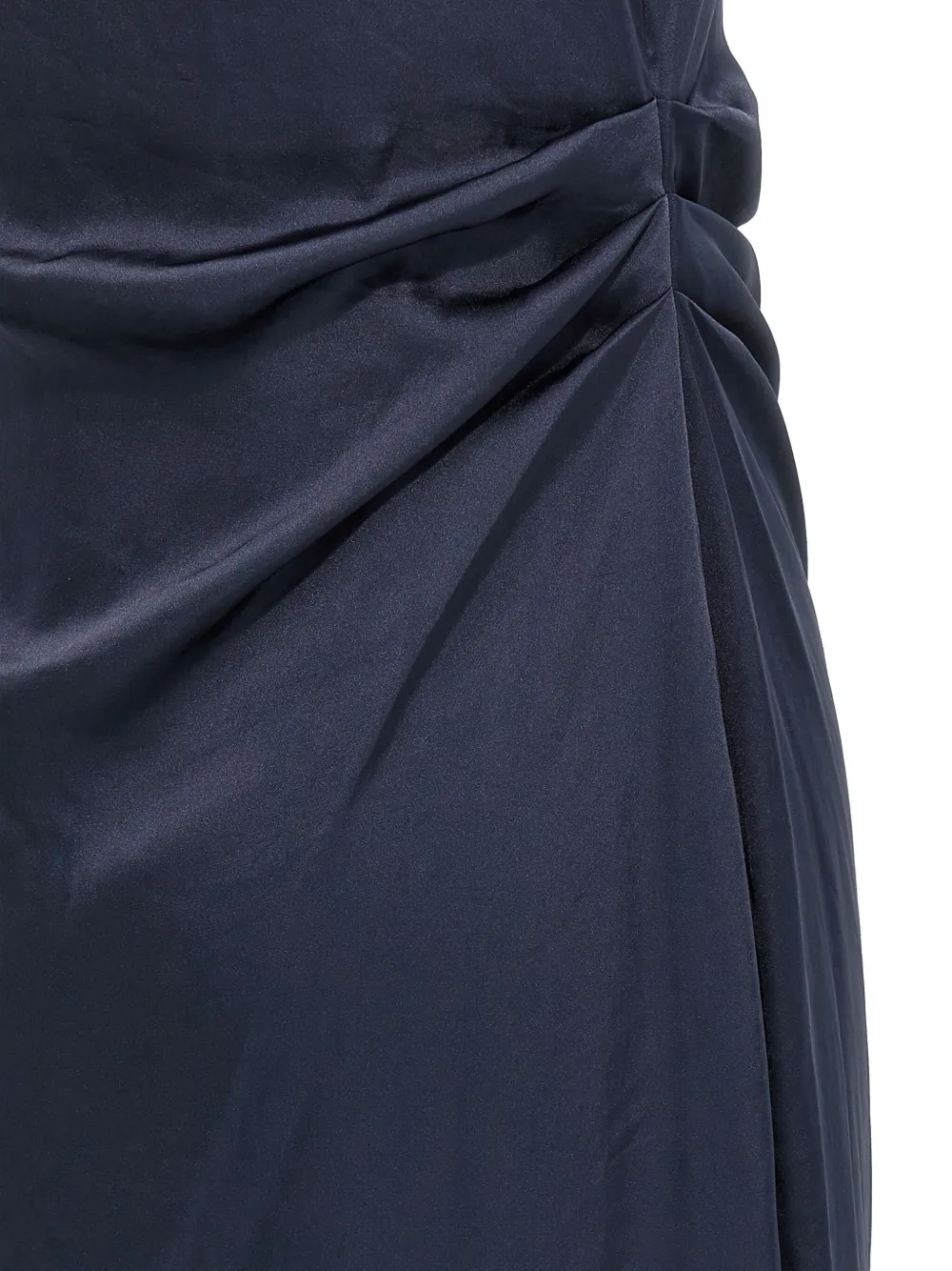 Theory draped midi dress Blauw