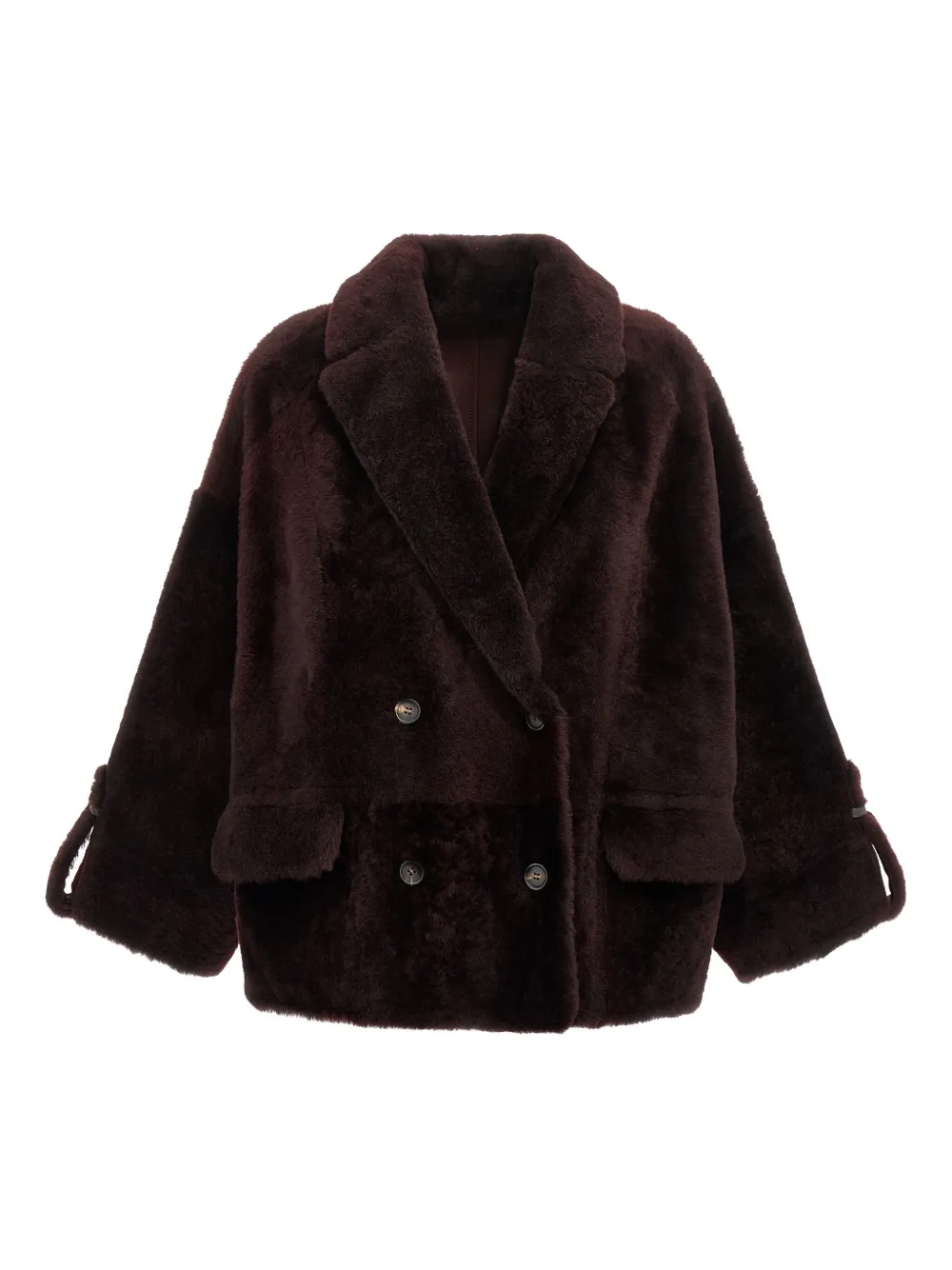 Brunello Cucinelli reversible shearling jacket Rood