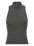 Brunello Cucinelli ribbed top - Grey