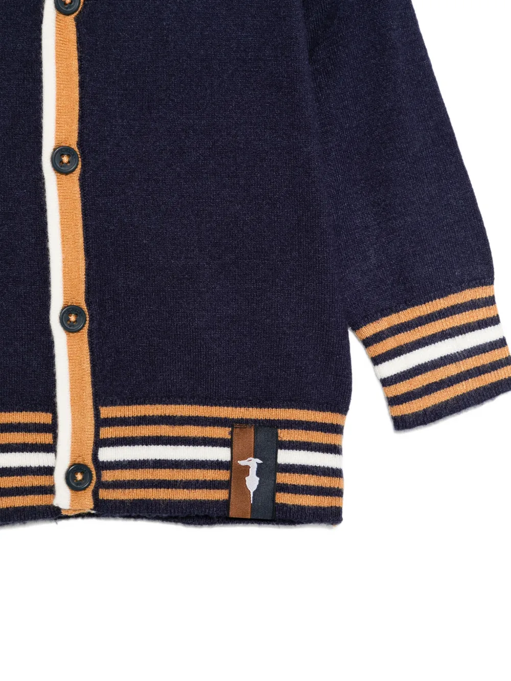 TRUSSARDI JUNIOR striped-detail cardigan Blauw