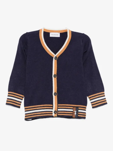 TRUSSARDI JUNIOR striped-detail cardigan