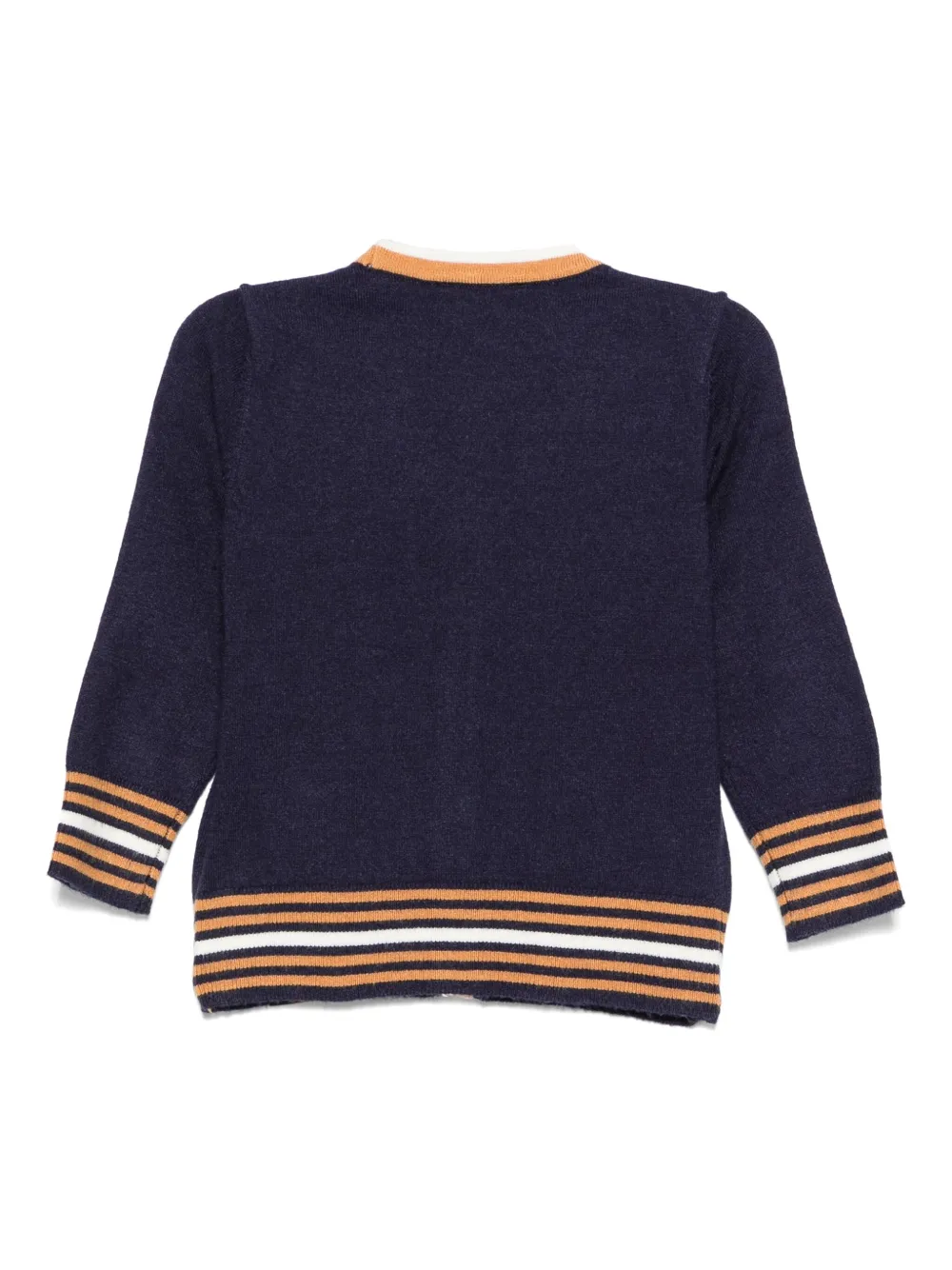 TRUSSARDI JUNIOR striped-detail cardigan Blauw