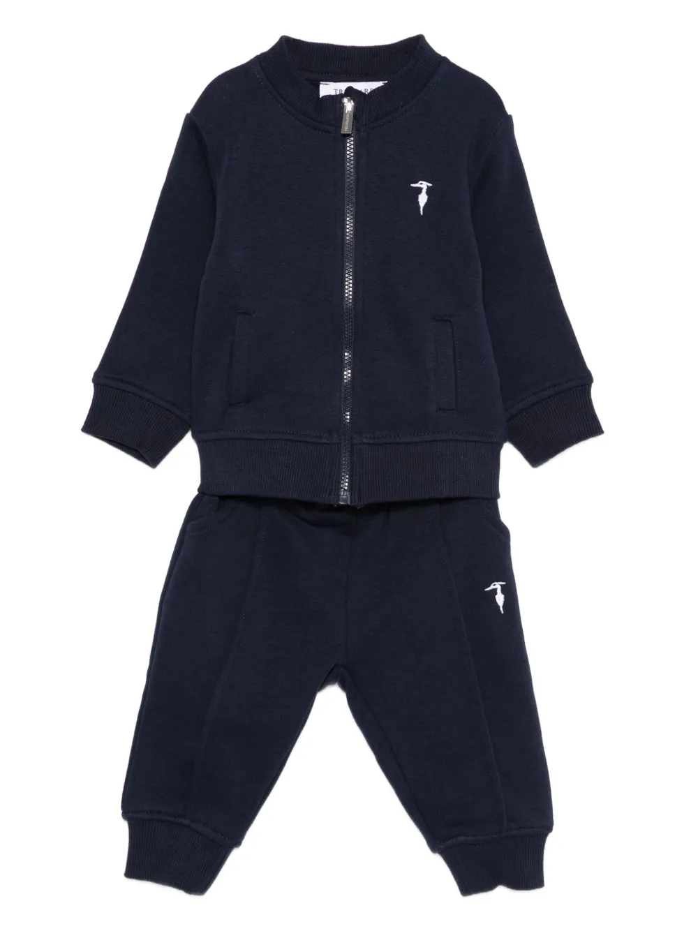 TRUSSARDI JUNIOR logo-embroidered tracksuit Blauw