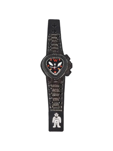 Walter Van Beirendonck New bead-embellished embroidered cotton bracelet
