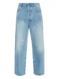Moschino logo-patch jeans - Blue