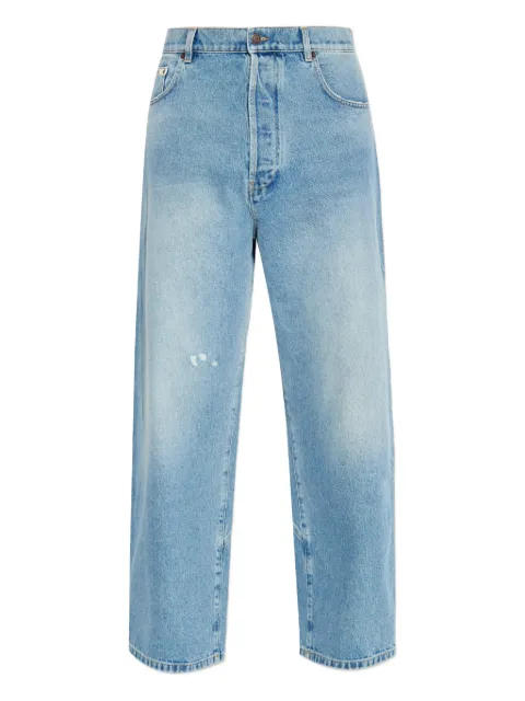 Moschino Calça jeans com patch de logo