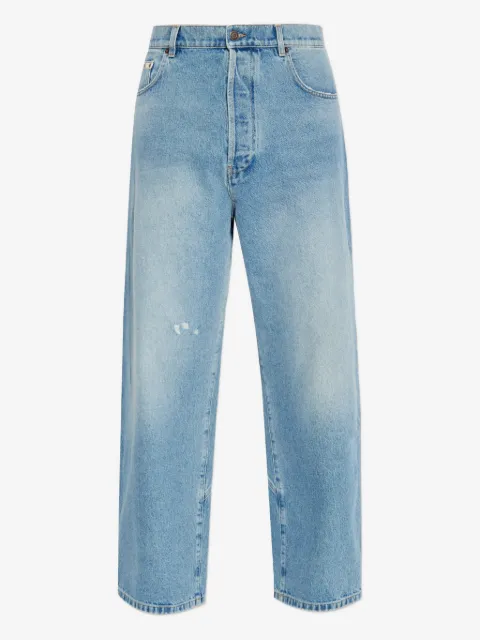 Moschino logo-patch jeans