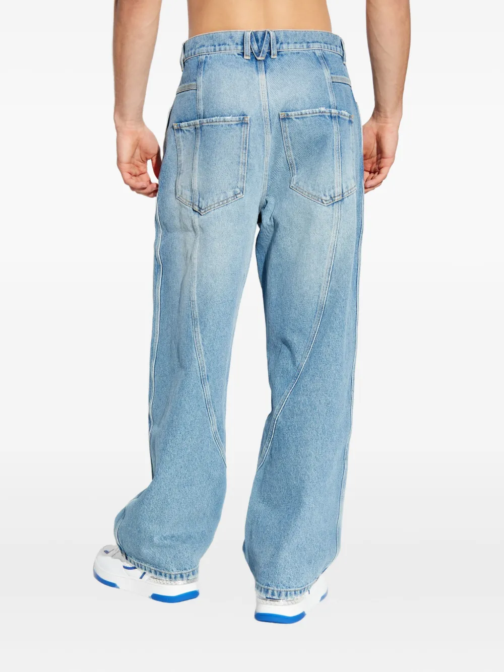 Moschino Jeans met logopatch Blauw