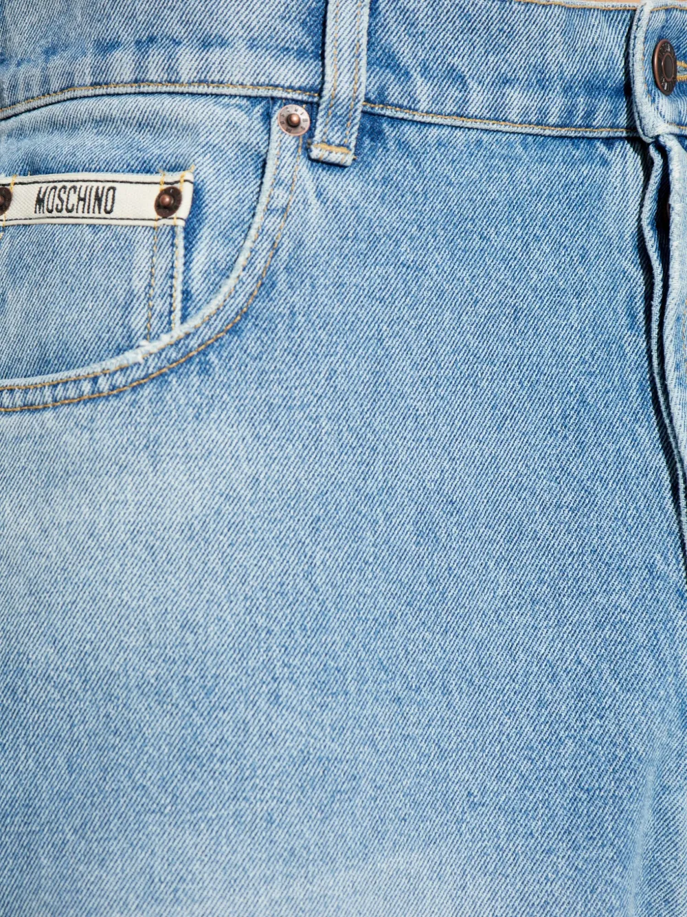 Moschino Jeans met logopatch Blauw