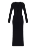 Versace lace-insert button-front midi dress - Black