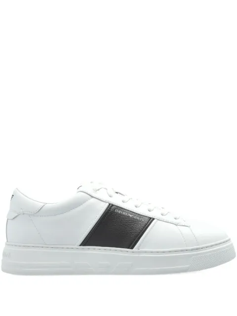 Emporio Armani leather panelled sneakers