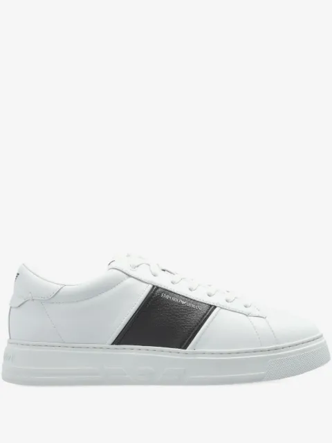Emporio Armani leather panelled sneakers
