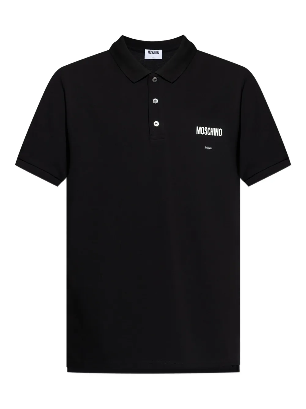 Moschino Poloshirt met geborduurd logo Zwart