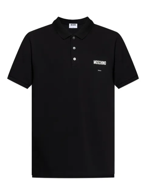 Moschino logo-embroidered polo shirt