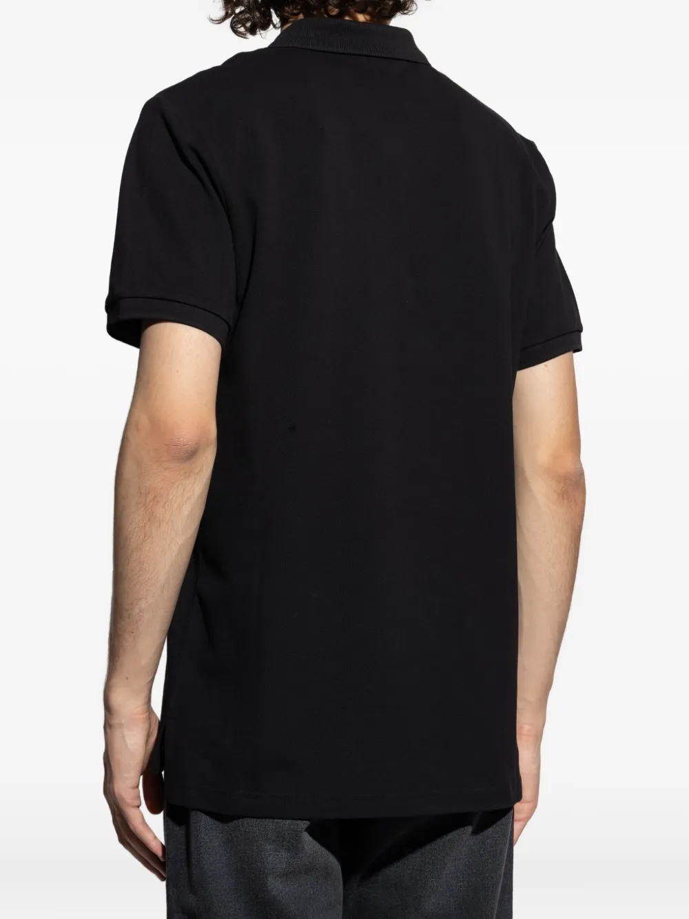 Moschino Poloshirt met geborduurd logo Zwart