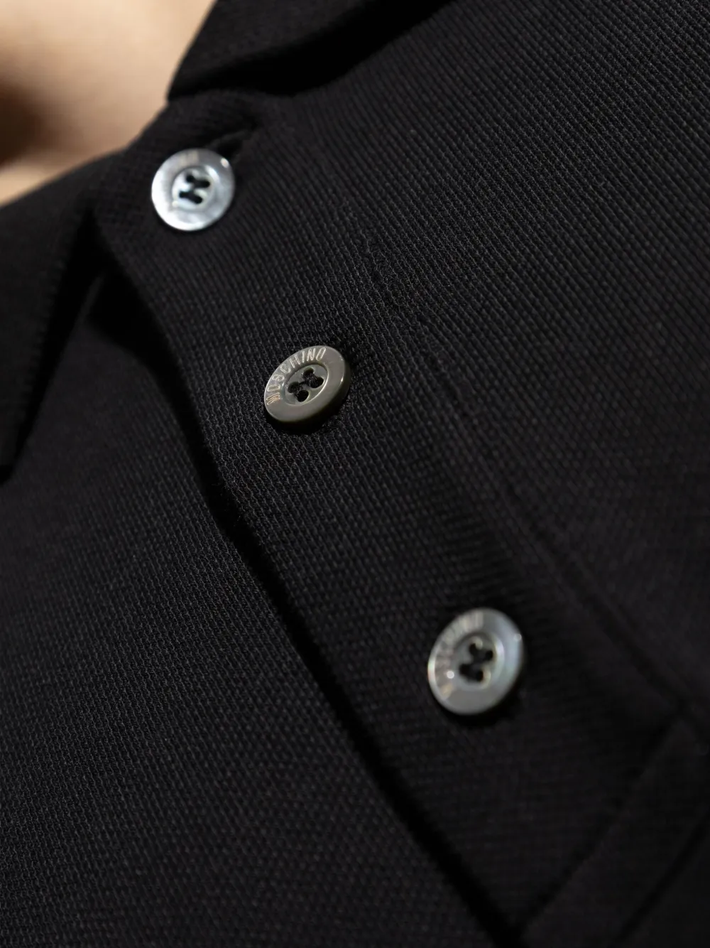 Moschino Poloshirt met geborduurd logo Zwart