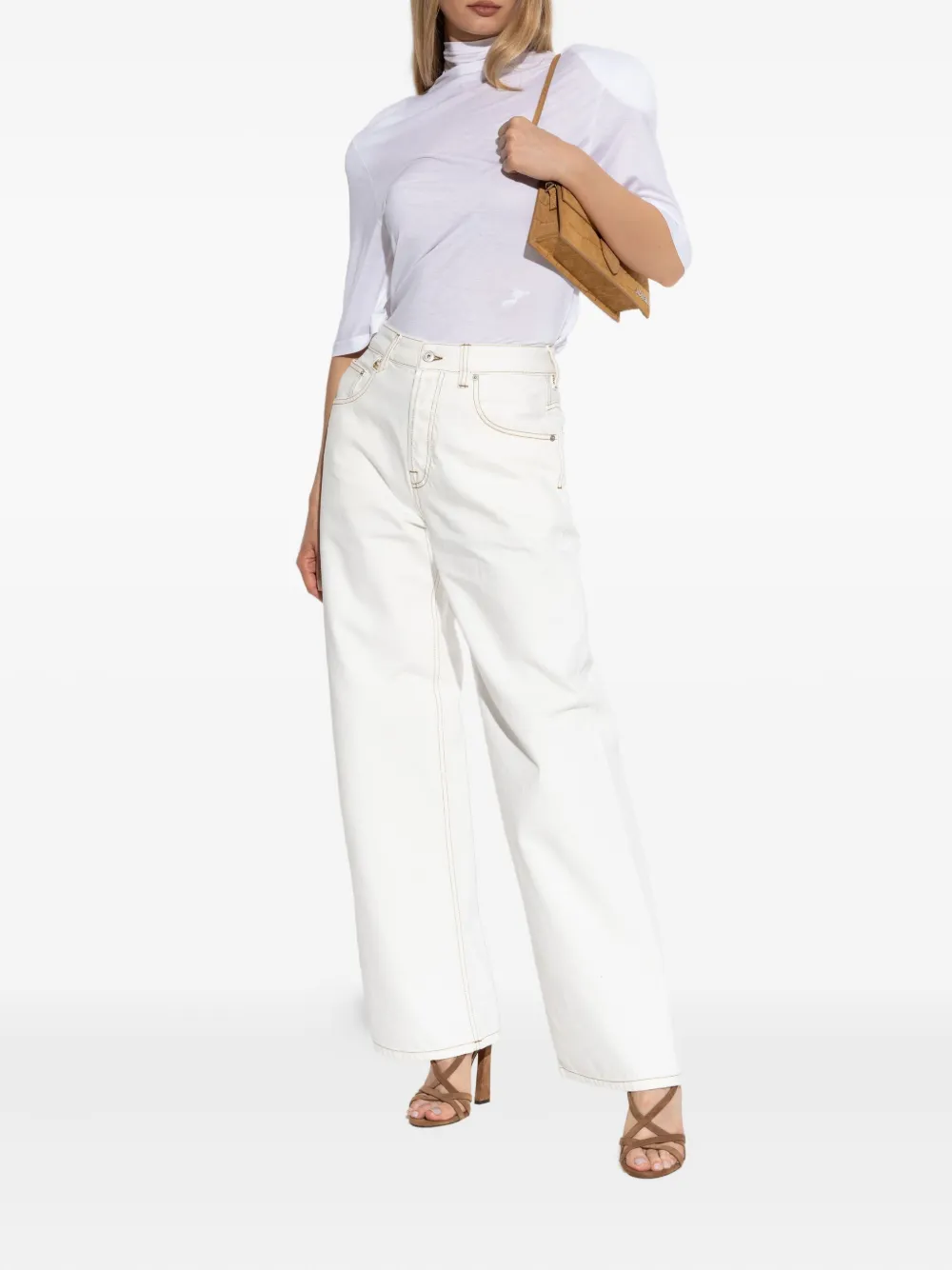 Jacquemus high-neck top Wit