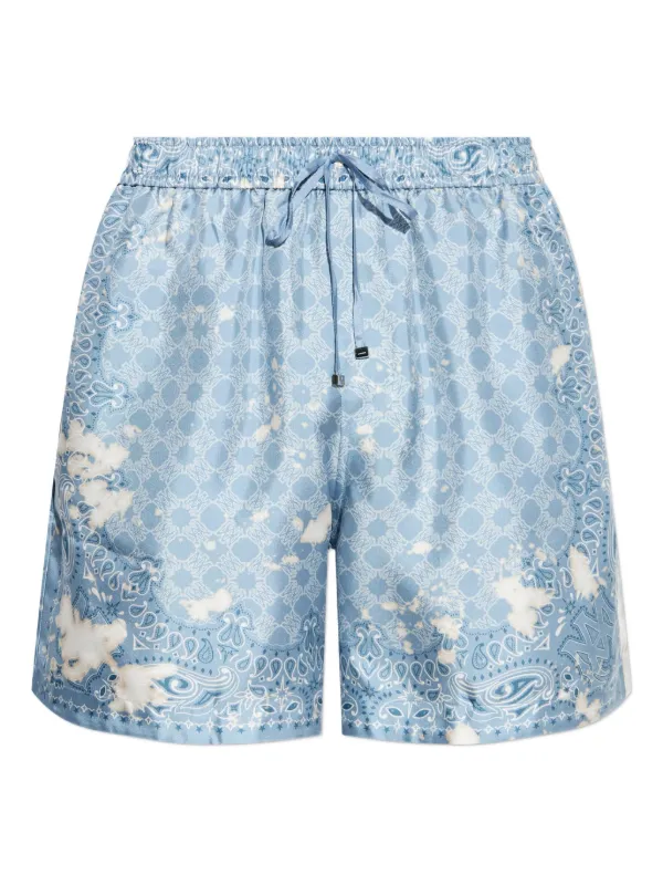 AMIRI ペイズリー ショートパンツ | ブルー | FARFETCH JP