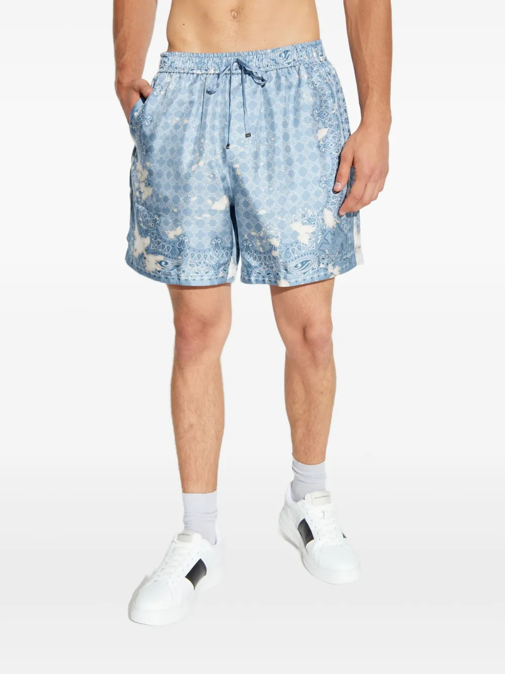 AMIRI Shorts met print Blauw