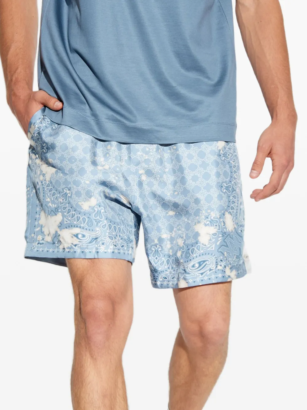 AMIRI Shorts met print Blauw