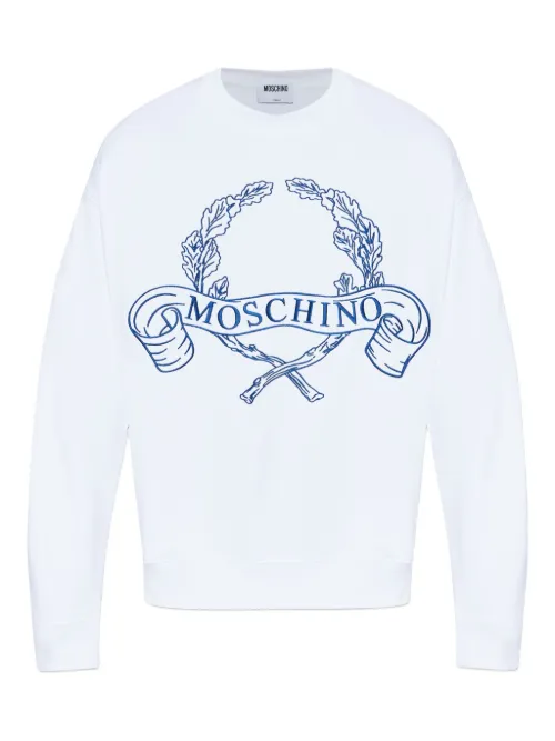 Moschino sweat à broderies - Blanc - Moschino - Modalova