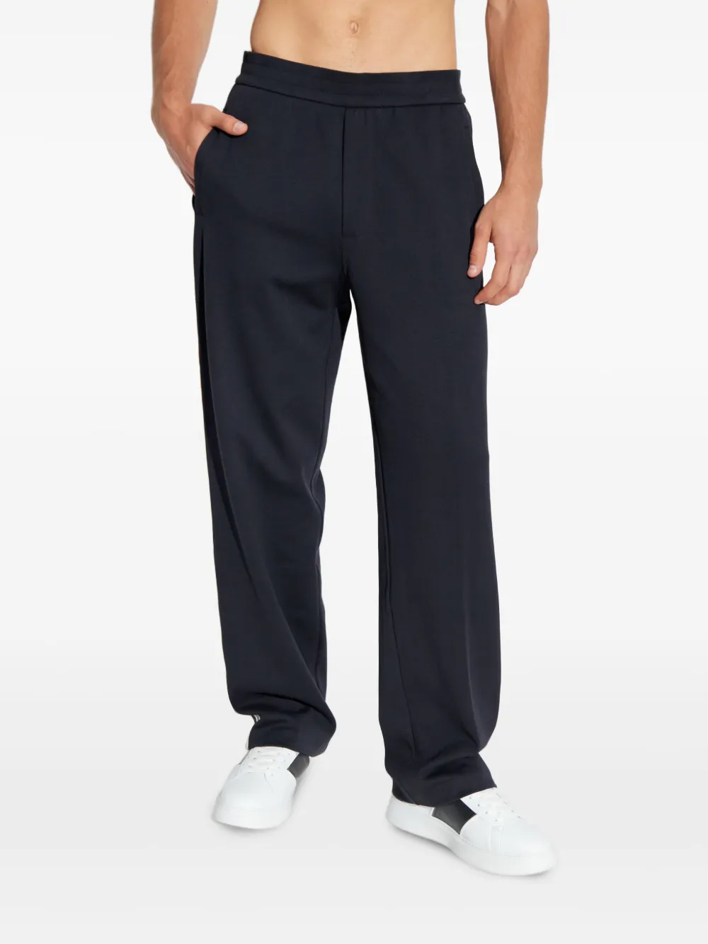 Emporio Armani Broek met zijstreep Zwart