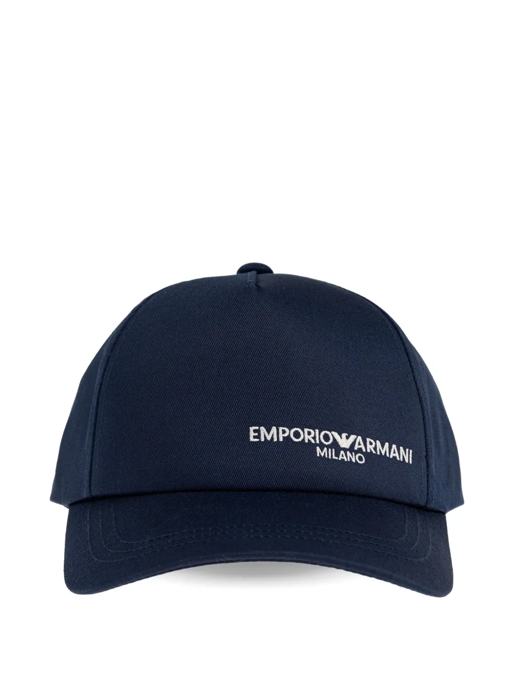 Emporio Armani logo-embroidered baseball cap Blauw