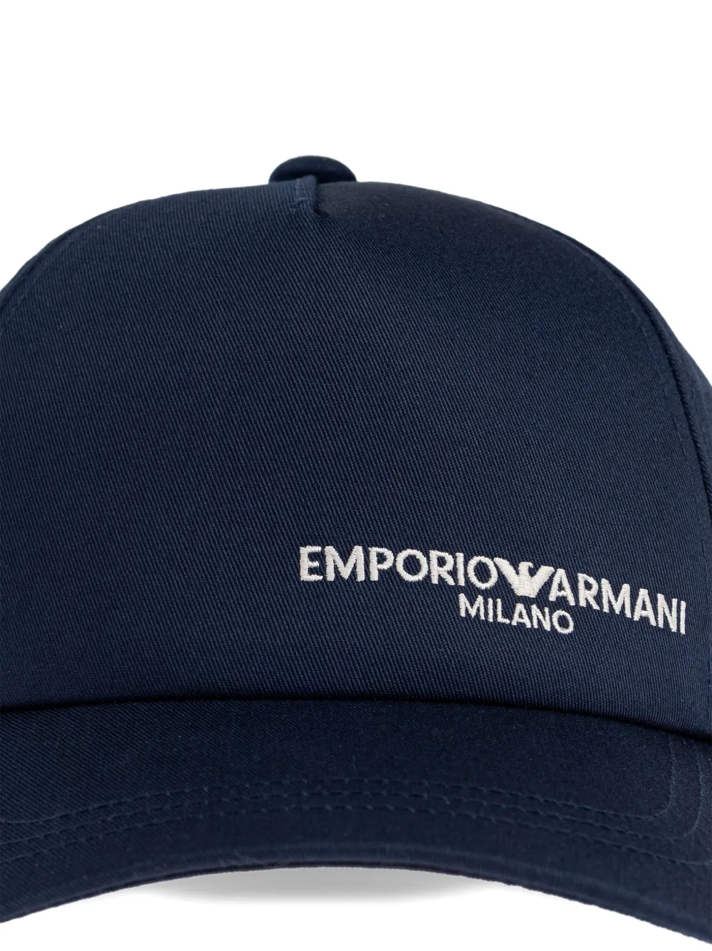 Emporio Armani logo-embroidered baseball cap Blauw