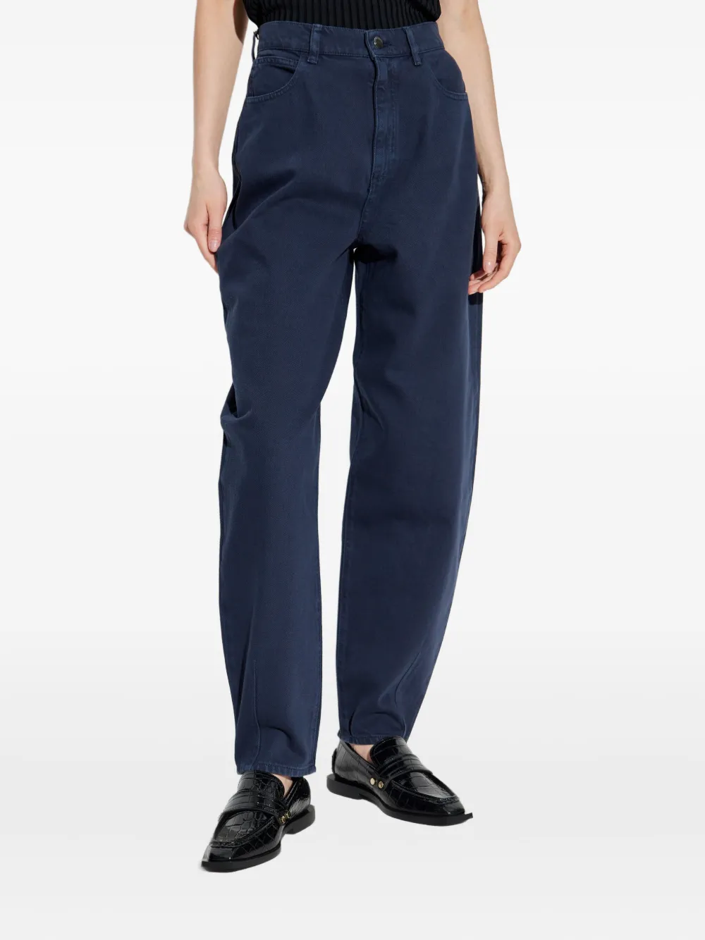 Emporio Armani logo-plaque jeans Blauw