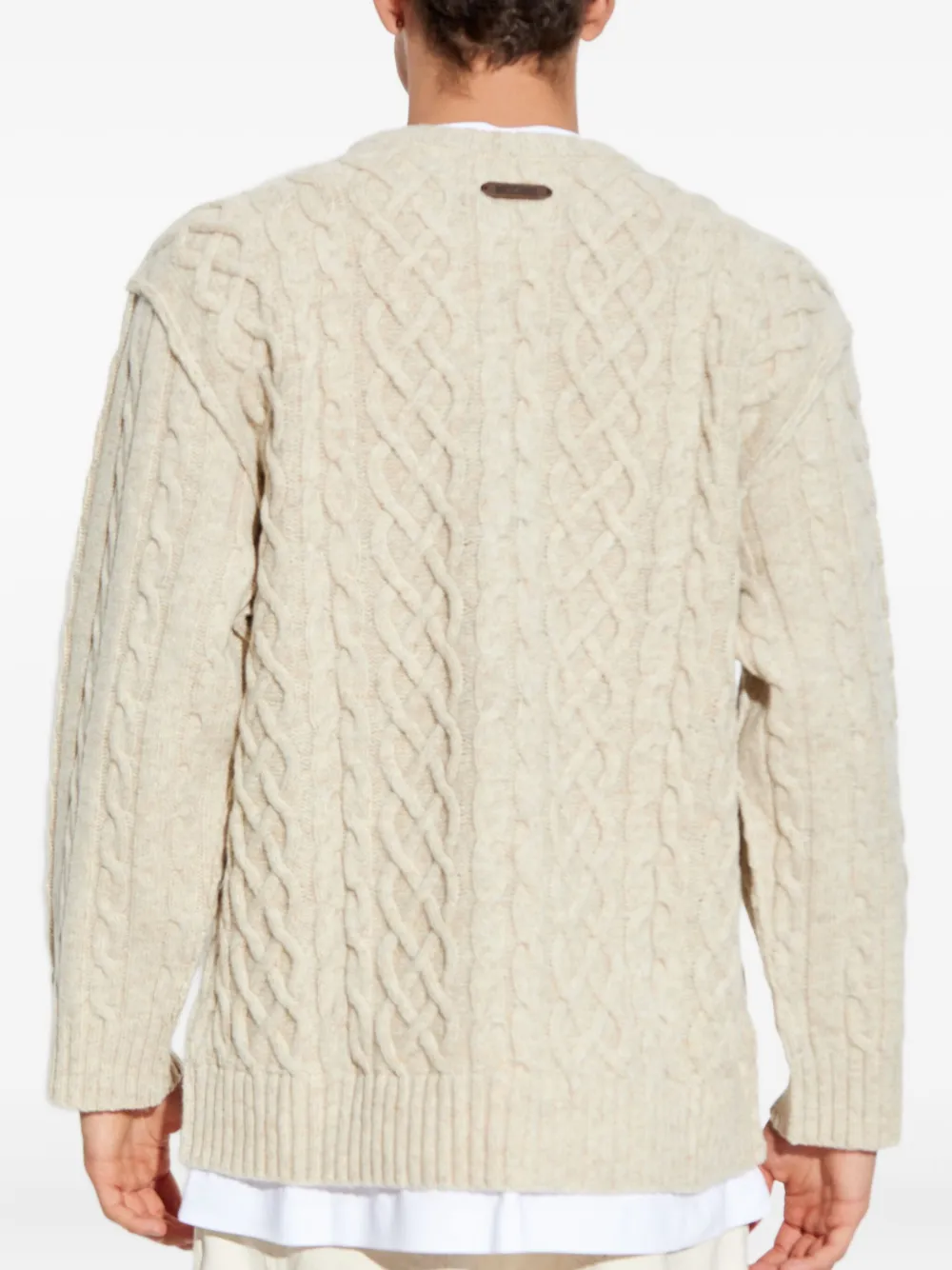 Moschino Kabelgebreide trui Beige