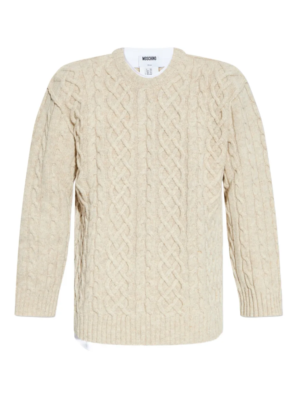 Moschino Kabelgebreide trui Beige