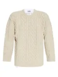 Moschino cable-knit virgin-wool sweater - Neutrals