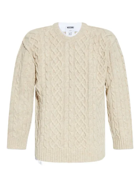 Moschino cable-knit virgin-wool sweater