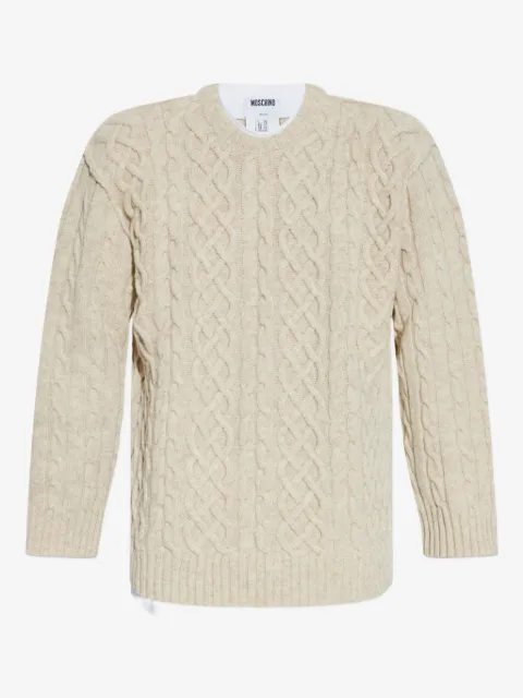 Moschino cable-knit virgin-wool sweater